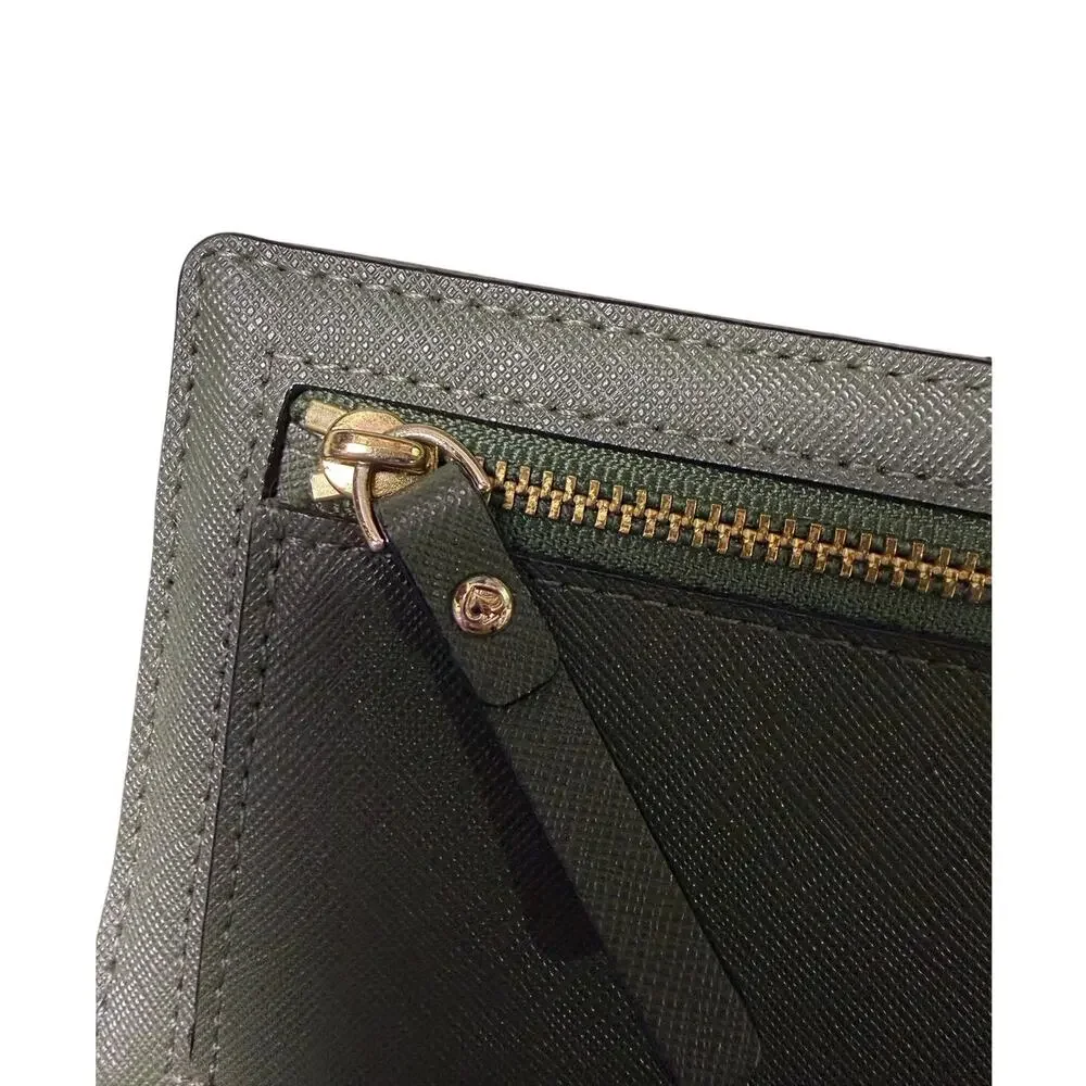 Kate Spade Green Leather Bifold Wallet